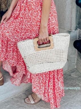 VICI Straw Woven Tote Bag